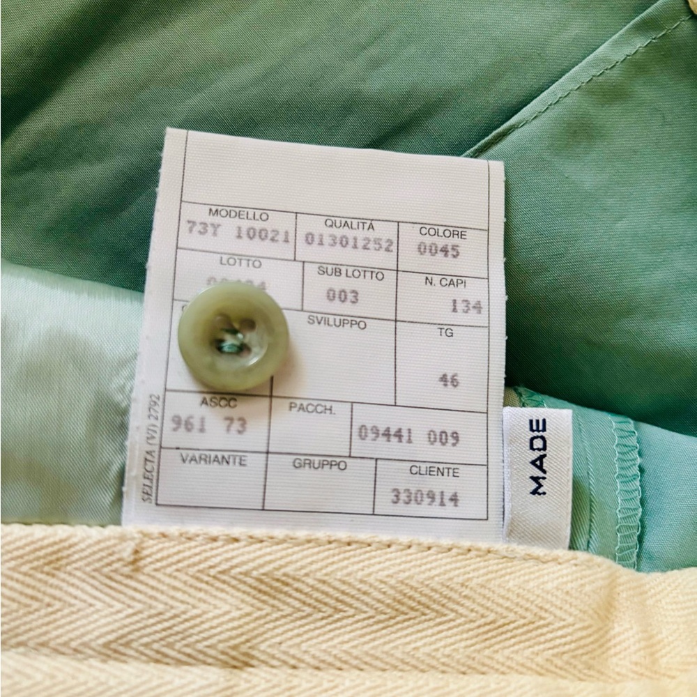 NWOT Giorgio Armani Golf Size EU 46 / Women’s XS Safe Green Trouser Front Shorts - Picture 5 of 12